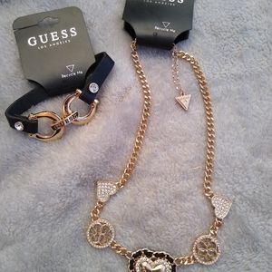 Guess necklace and bracelet
